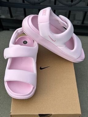 Womens Nike Calm Recovery Plush Casual Sandal Slides Pink Foam- Womens 7 | 9 NEW